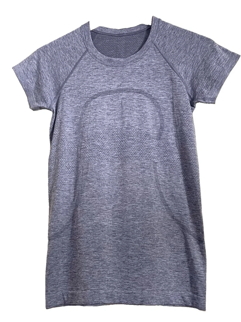 Lululemon Swiftly Tech Short Sleeve Size 6 Heathered Gray Hip Length Running